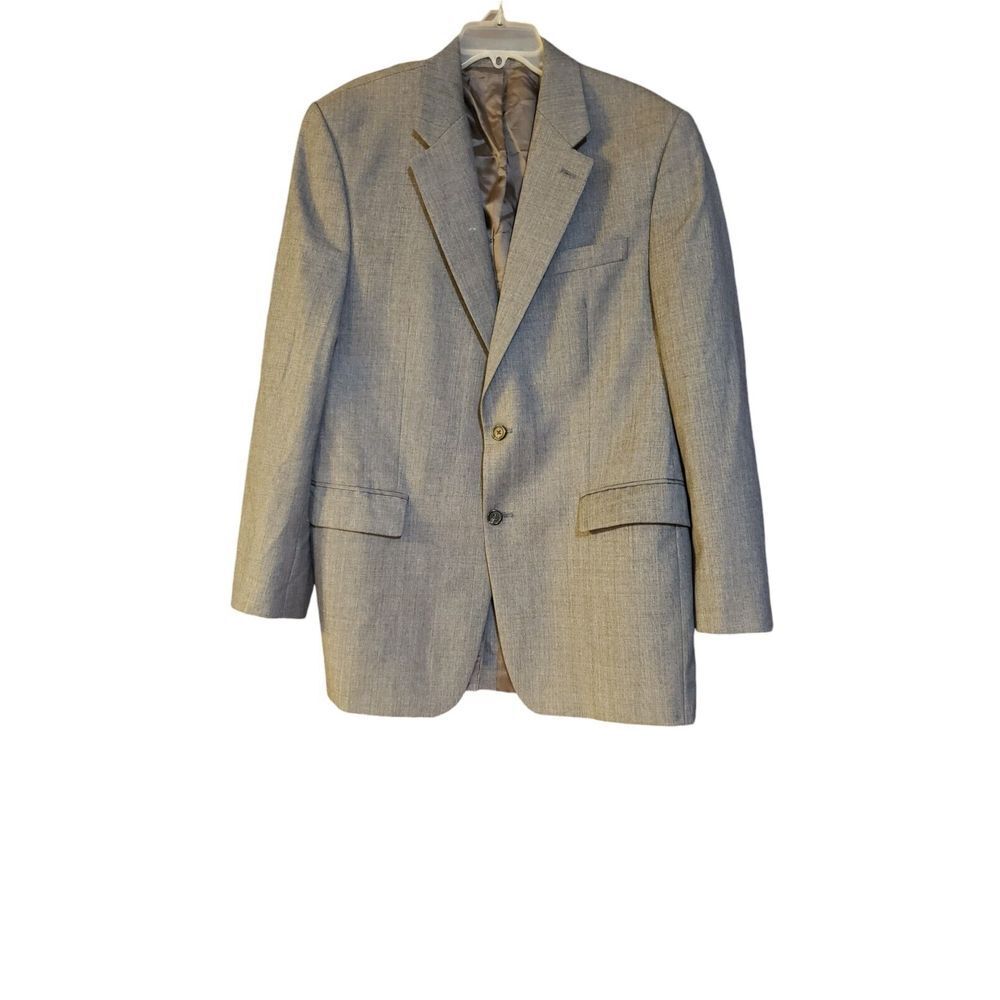 Lauren Ralph Lauren Suit Blazer Jacket Mens Size 42L Gray Sport Coat 100% Wool‎
